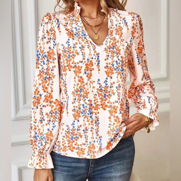 BUNDLE DEAL with 3 Blouses: Women’s long sleeve gorgeous Blouses, all SZ XL - Picture 6 of 6